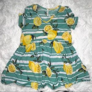 Lightweight blue and yellow lemon top